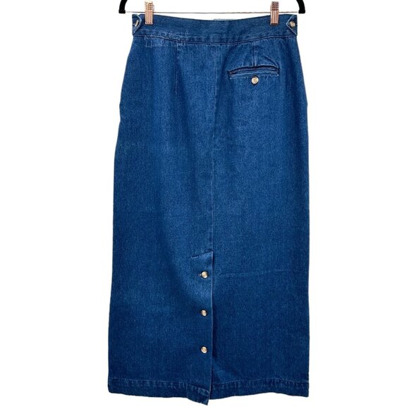Vintage Access Modesty Maxi Denim Skirt Size 27 - Picture 2 of 4